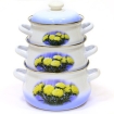 Набор эмалированной посуды "Хризантема" ЭМЛ 129/7АП2 из имеющихся в наличии цветов инфо 8627o.